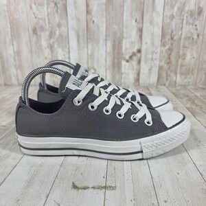 Converse Chuck Taylor All Star Low Top Grey Purple Womens 7 Sneakers 525960F